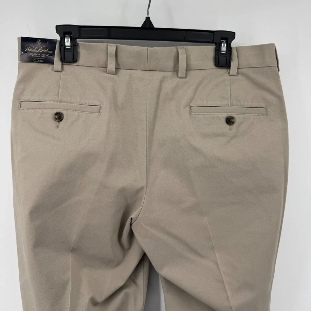 Brooks Brothers Mens Clark Advantage Chino‎ Khaki Tan Pants 34x30 100104084